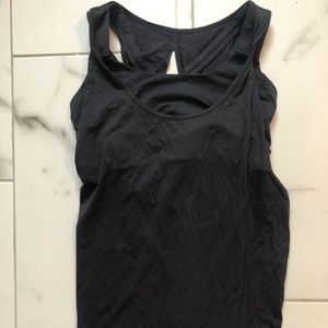 Lululemon Black Built-in Sports bra/Tanktop size 8